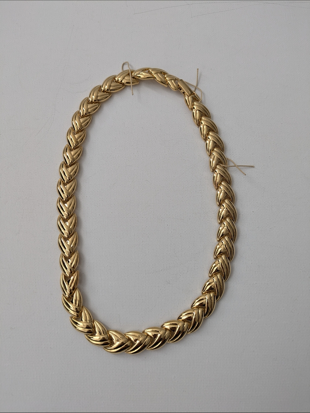 Gold Plated Braided Link Necklace - Women Jewelry
